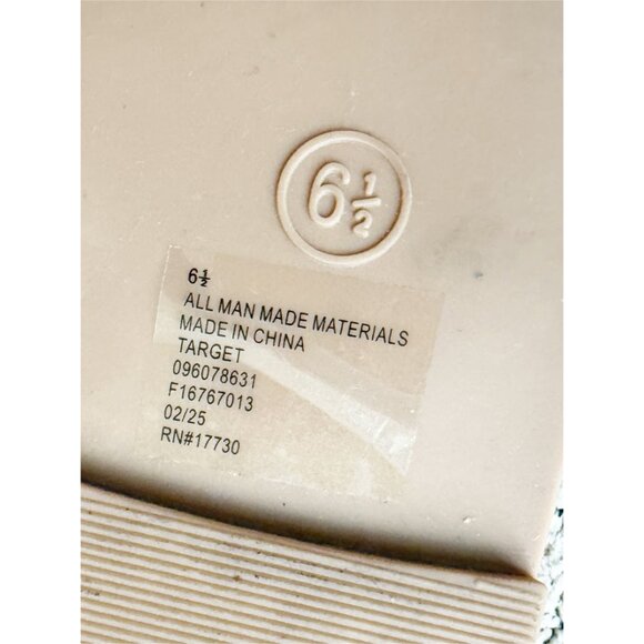 Universal Thread Vivienne Two Band Flat Sandals Gold/Silver Size 6.5 - Picture 6 of 9